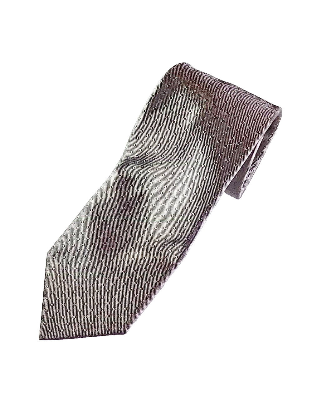 Prochownick Gray with Gray Dots Silk Tie Necktie - Made in Italy - Like New